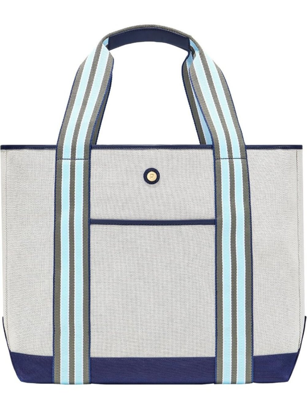 Eco-Friendly Cabana Tote Bag | Recycled Canvas & Vegan Leather | Stylish